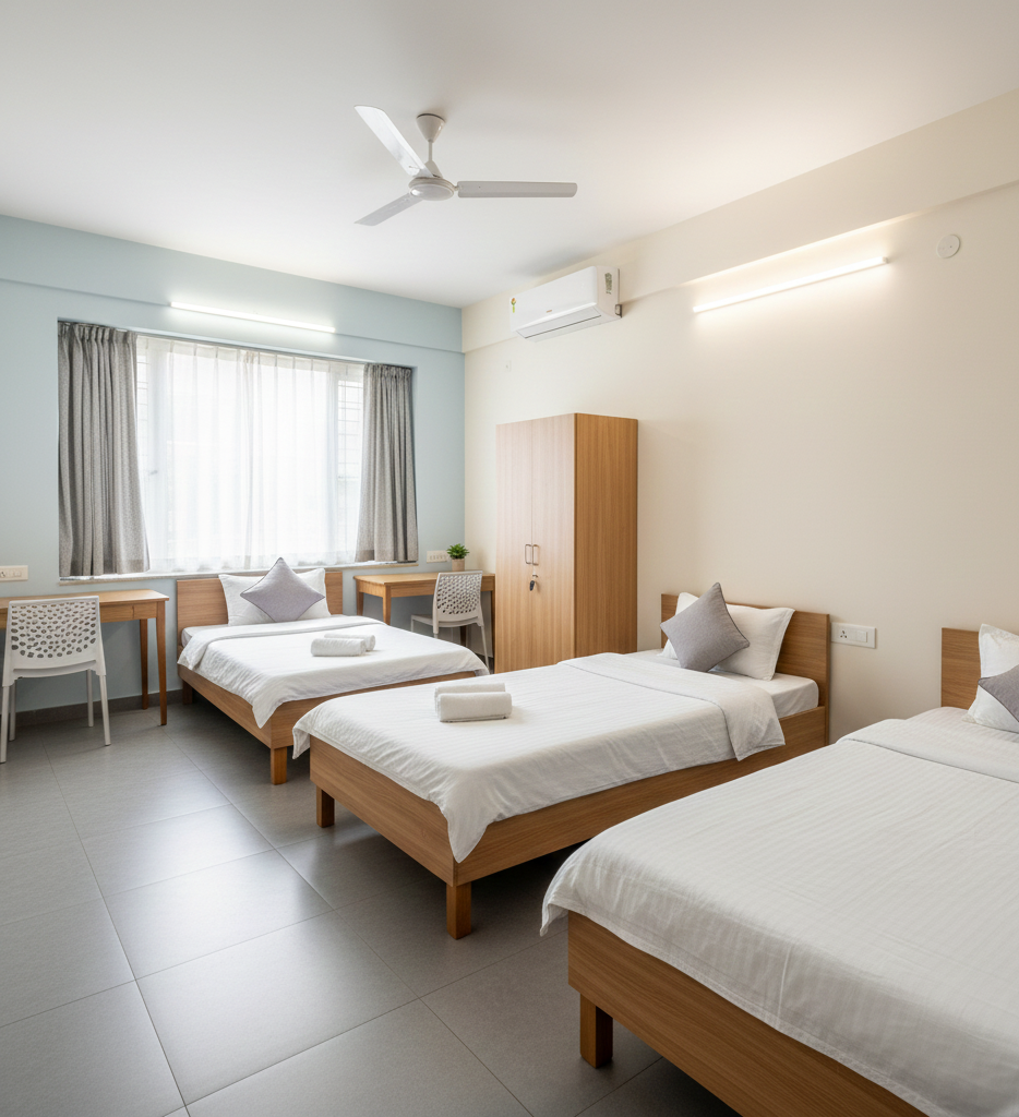Kalaivani Hostel Building in Porur - PG near DLF IT Park Porur for IT Professionals